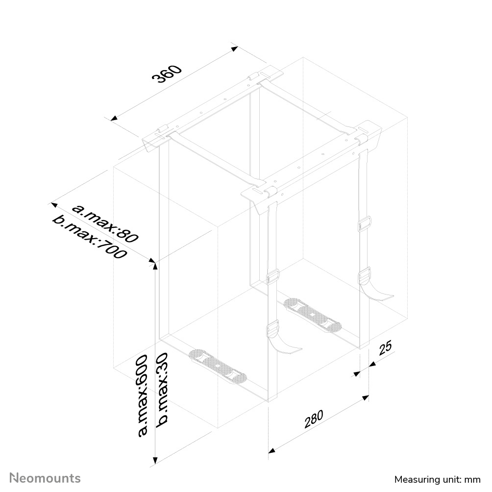 Neomounts CPU-D025BLACK CPU holder - max 20 kg - universal